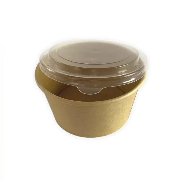 Bowl Kraft 34 oz (1000 ml) con tapa PET - Image 2